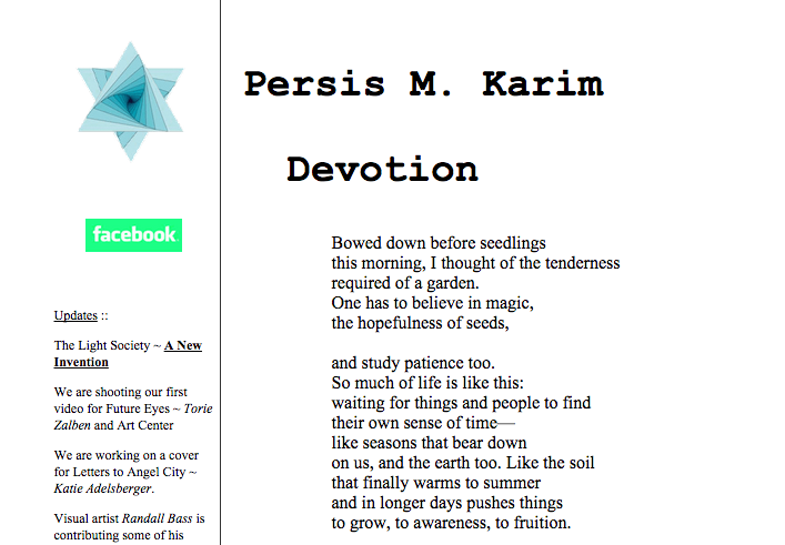 "Devotion" in Palehouse.com, 2010